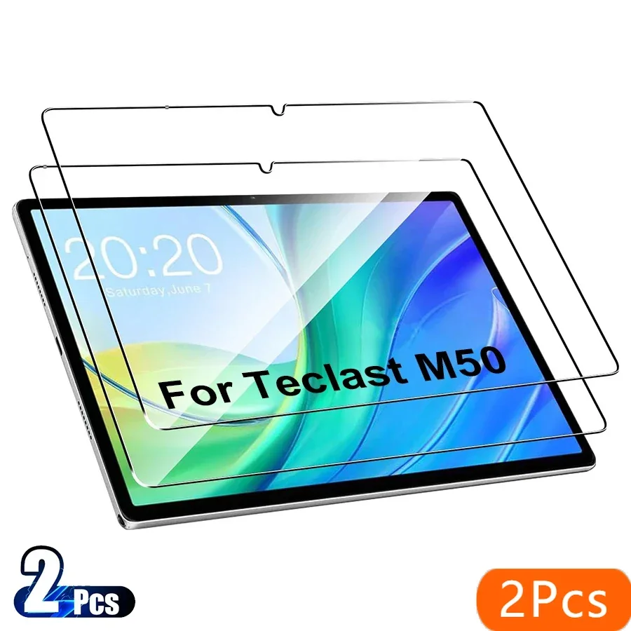 

2PCS For Teclast M50 10.1 Inch 2023 Tempered Glass Screen Protector 9H Tablet HD Anti-Scratch Protective Film