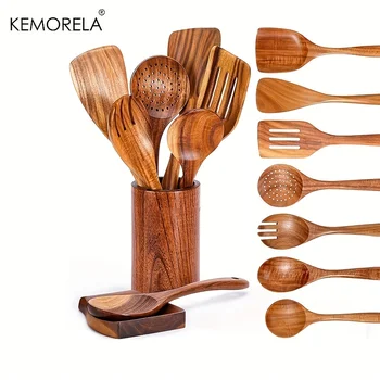 Teak Wooden Utensil Set 1