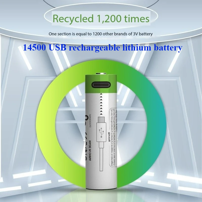 14500 3.7V AA Rechargeable Lithium Battery Type-C Port 700mAh Large Capacity Flashlight  Electric Scooter Pilha Usb