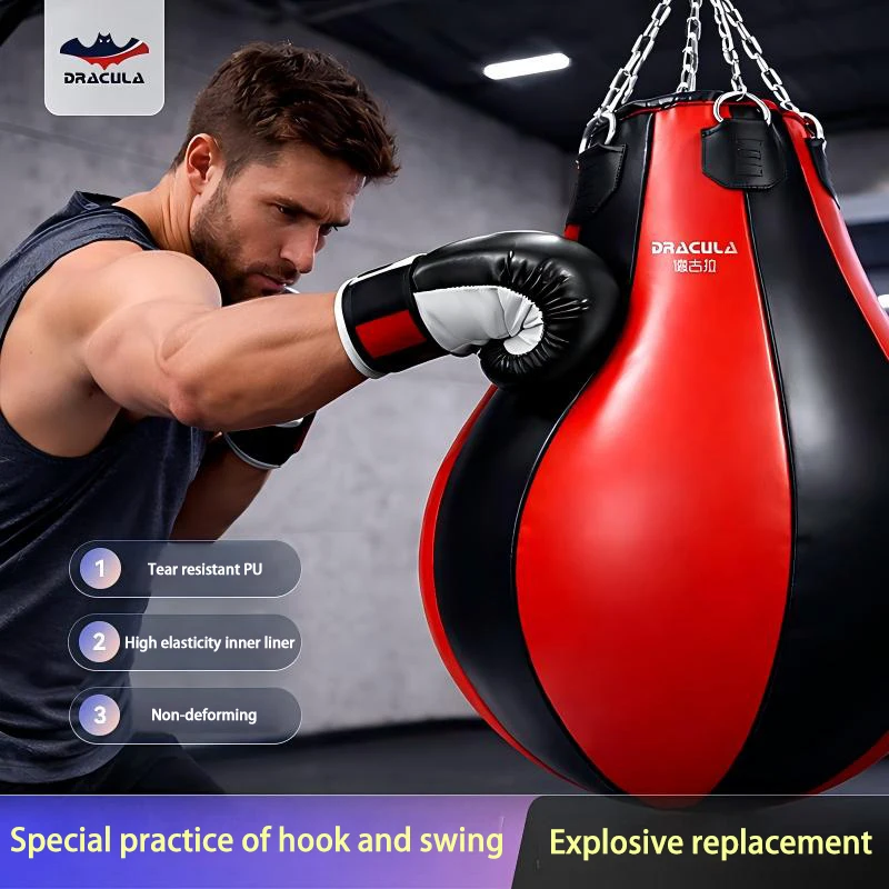 Boxing heavy bag, empty leather, heavy punch capsule, hanging type, professional combat, Sanda, Muay Thai, gym and home use