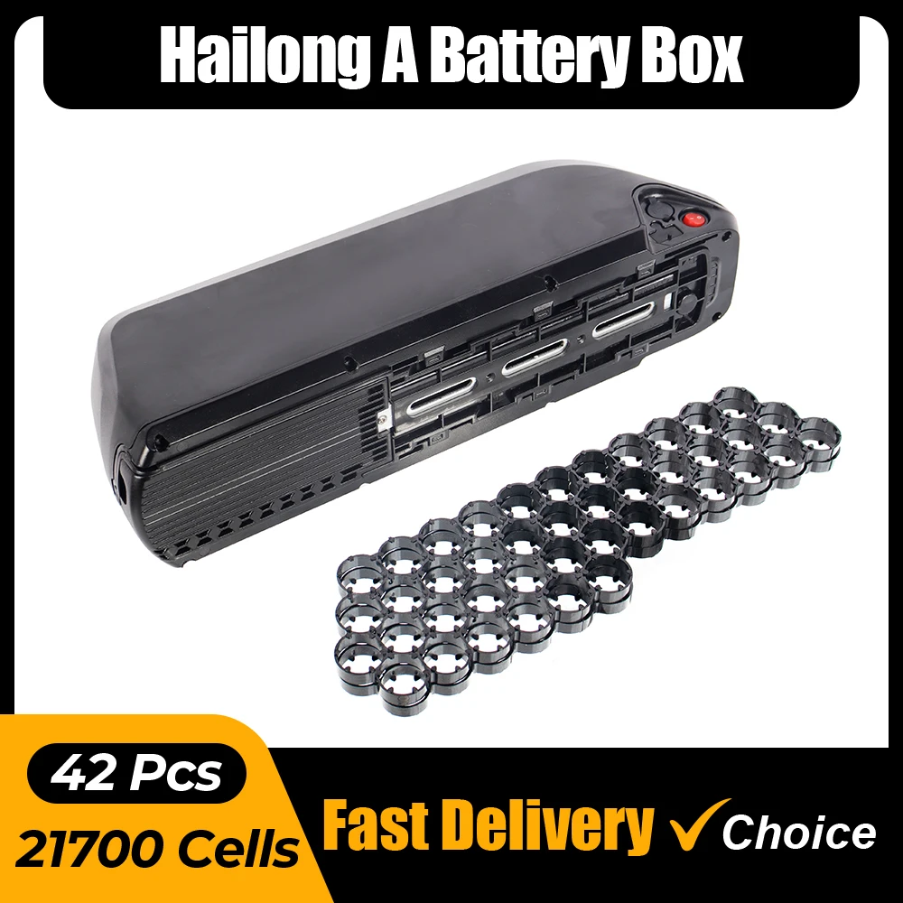 

ChamRider HaiLong A Ebike Battery Box 42Pcs Cells Electric Bicycle Down Tube Case with Holder Base 10S4P 13S3P Nickle Strips