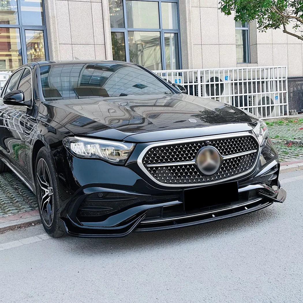 

For Mercedes Benz E Class W214 2024 2025 E260 E300 AMG Accessories Front Bumper Lip Spoiler Upgrade Kit