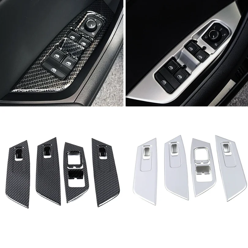 

For Skoda Kodiaq 2017-2019 2020 Accessories LHD Interior Door Armrest Window Switch Control Protection Panel Cover Trim