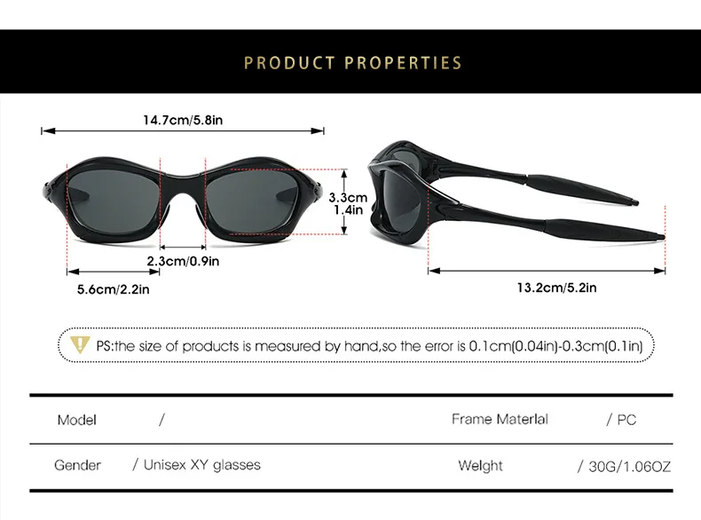 Outdoor-Sport-Sonnenbrille für Herren und Damen, reflektierende Beschichtung, Fahrradbrille, UV400 – Detail 5