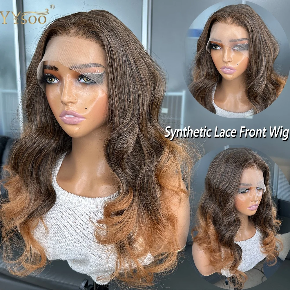 

Предварительно выщипанная линия волос, мягкая швейцарская кружевная основа Futura 13x4, короткие блики, объемная волна, бесклеевые синтетические парики спереди для женщин