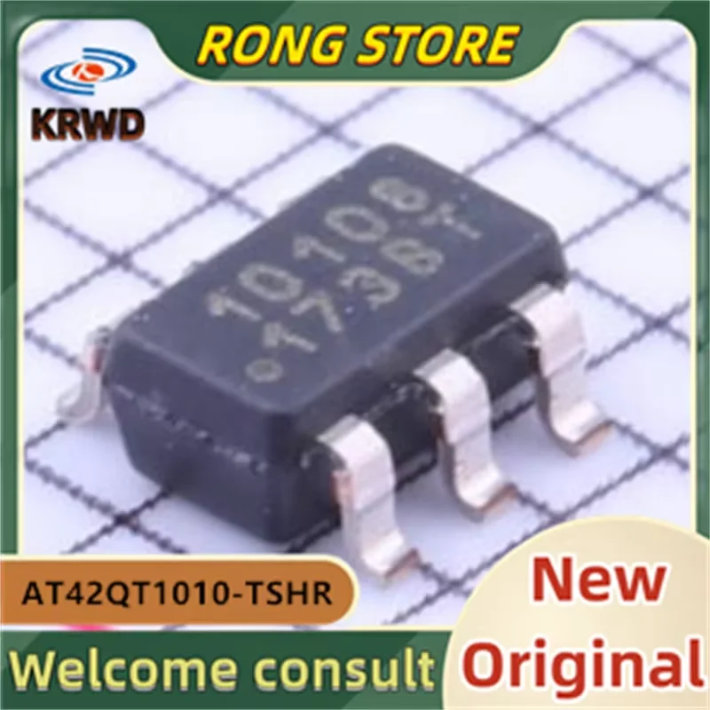 10 buah 1010B IOIO8 baru dan asli Chip IC SOT23-6 AT42QT1010-TSHR AT42QT1010-TS