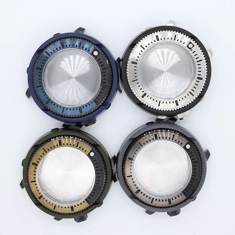 

45mm Tuna Canned Mineral Glass Watch Case for Seiko Mod NH35 NH36 Automatic Movement Build - Replacement Parts Wristwatch