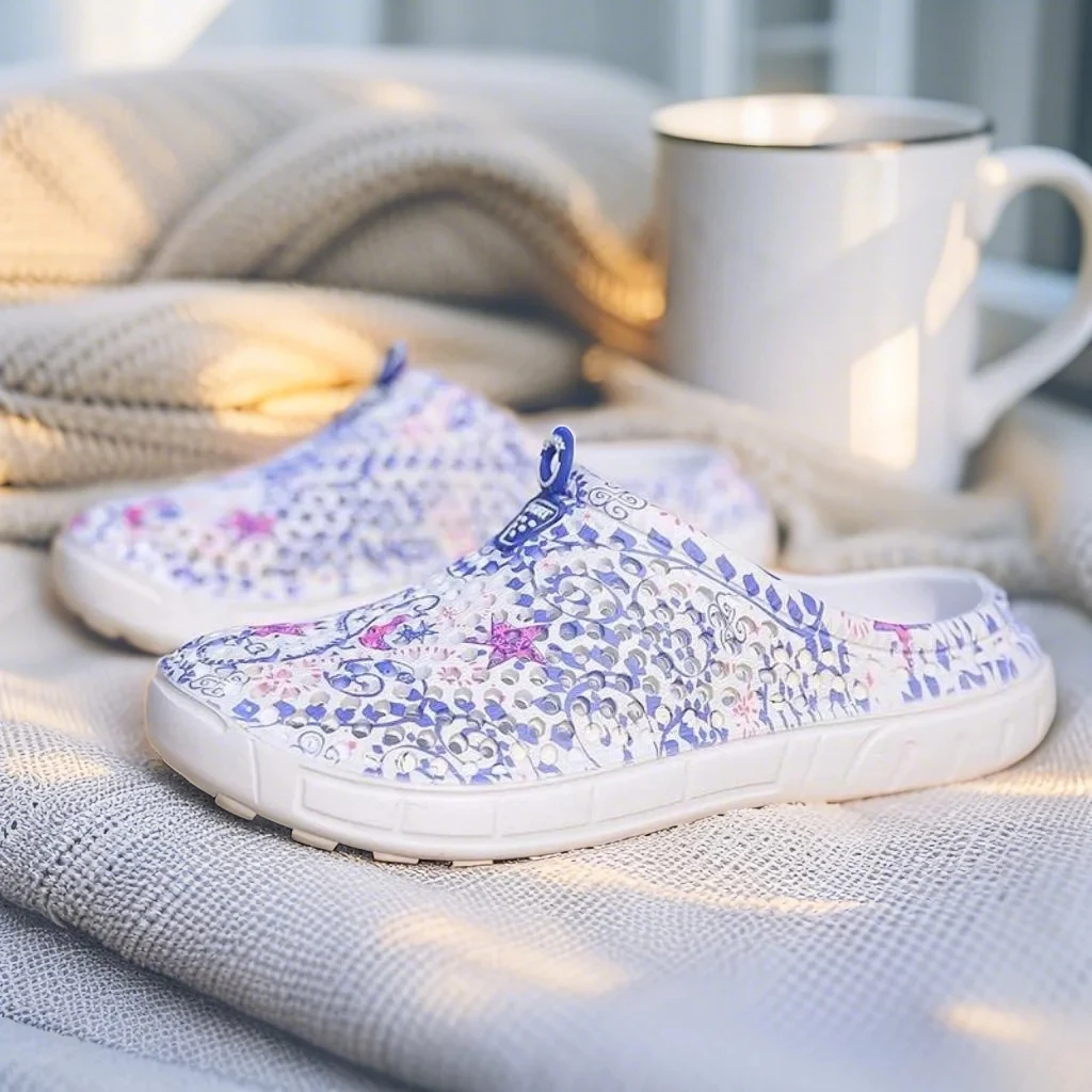 Encounter romantic starlight! Women's clogs weave dreams with star and moon patterns, making every step crush the galaxy and blo