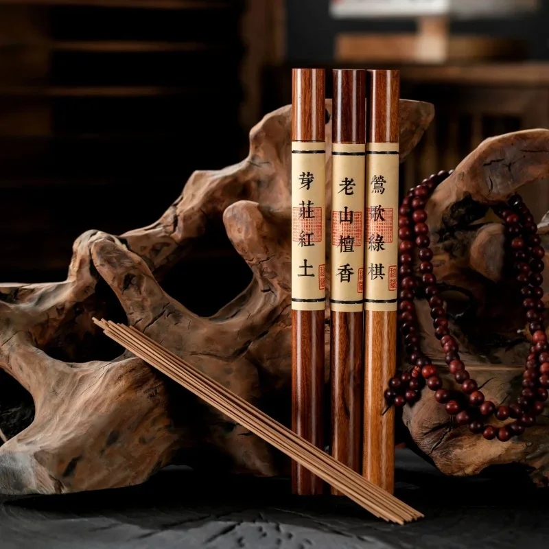 

Natural Joss-Stick 10G Pack Nha Zhuang Red Soil Agarwood Yingge Green Chess Nan Sandal Incense Made of Pear Juice and Tambac Hai