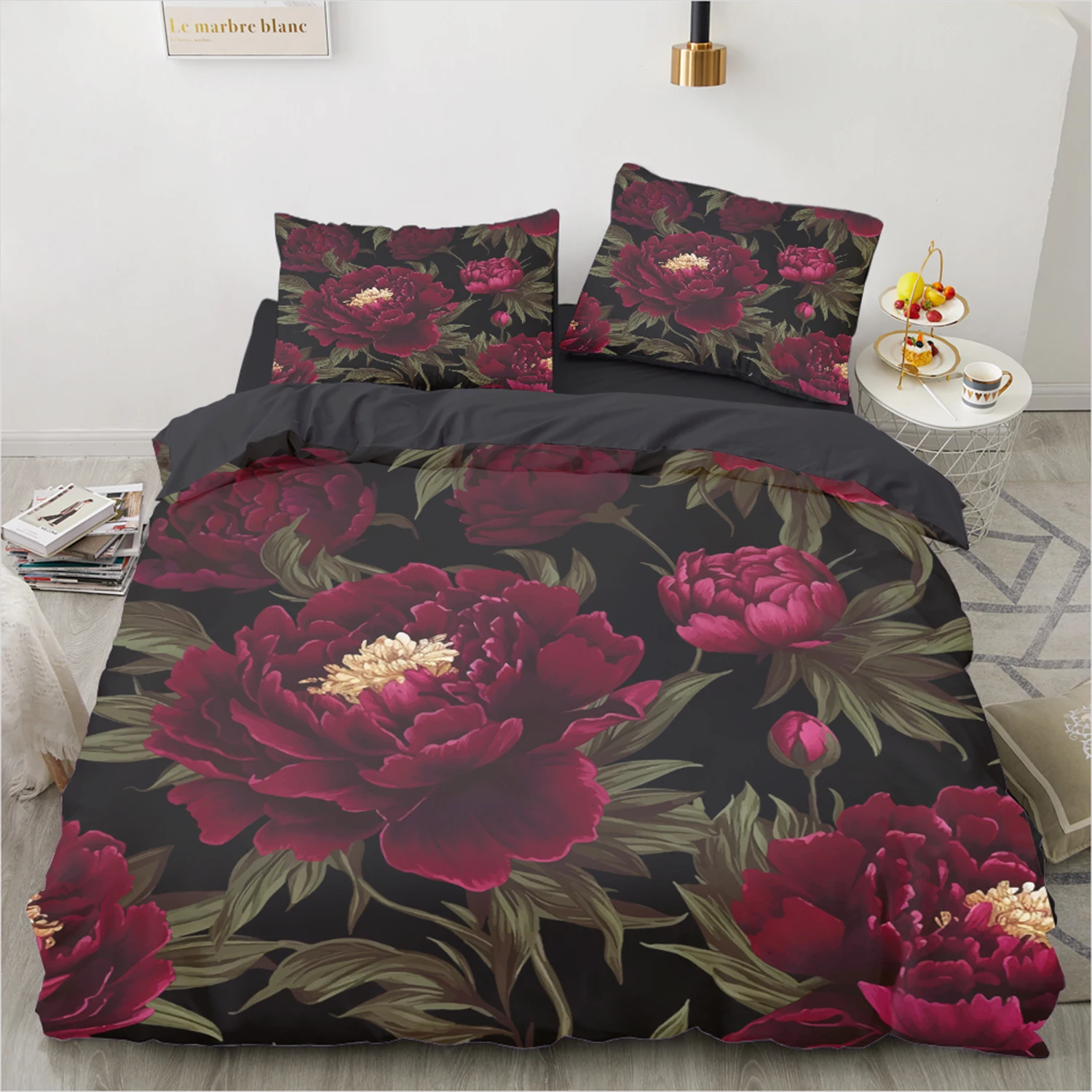 3D Flower Printed Duvet Cover King Twin Queen Double Size Kit Floral Pillowcase 2024 New Wholesale Elegant Bedspread