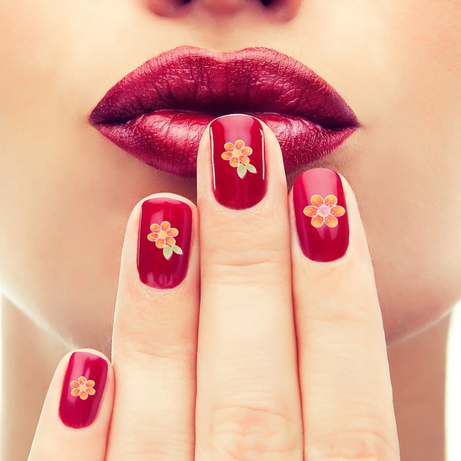 

30 Sheets Nail Art Stickers Flower Nails Kit Manicure Fingernail Accessories Premium Material Safe Design DIY Salon Home Use