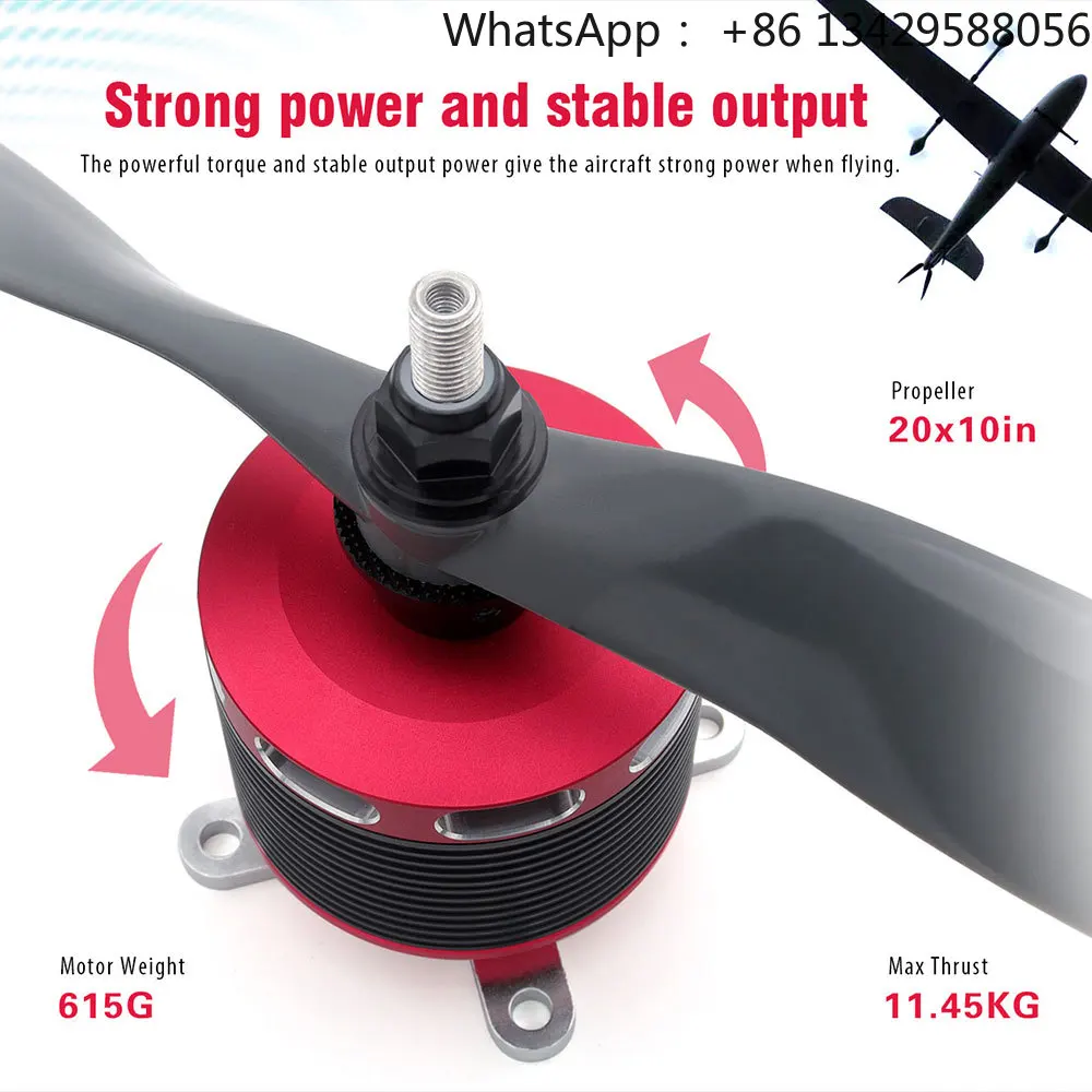 Surpass Hobby F-6364 210KV Brushless Motor Vertical UAV Tail Thrust Motor for Fixed Wing Airplane Aircraft Drone RC Plane