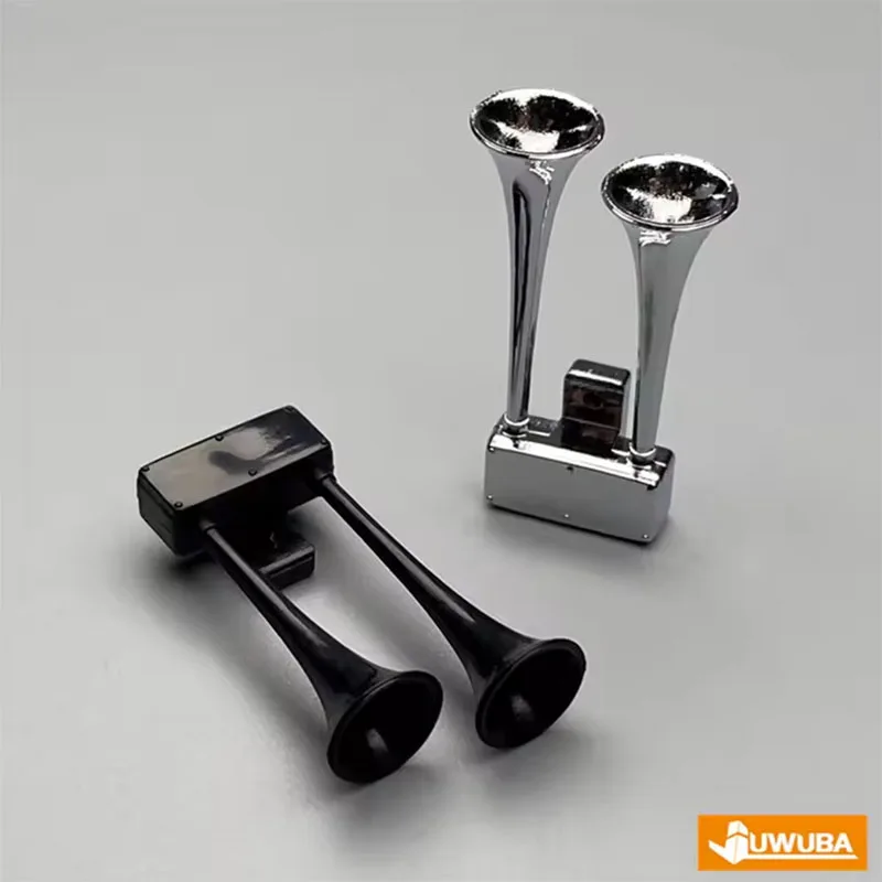 1 paio di altoparlanti in metallo fischio modello di corno per 1/14 1:14 RC Tamiya modello di camion Scania RC accessori per auto parti di corno di simulazione