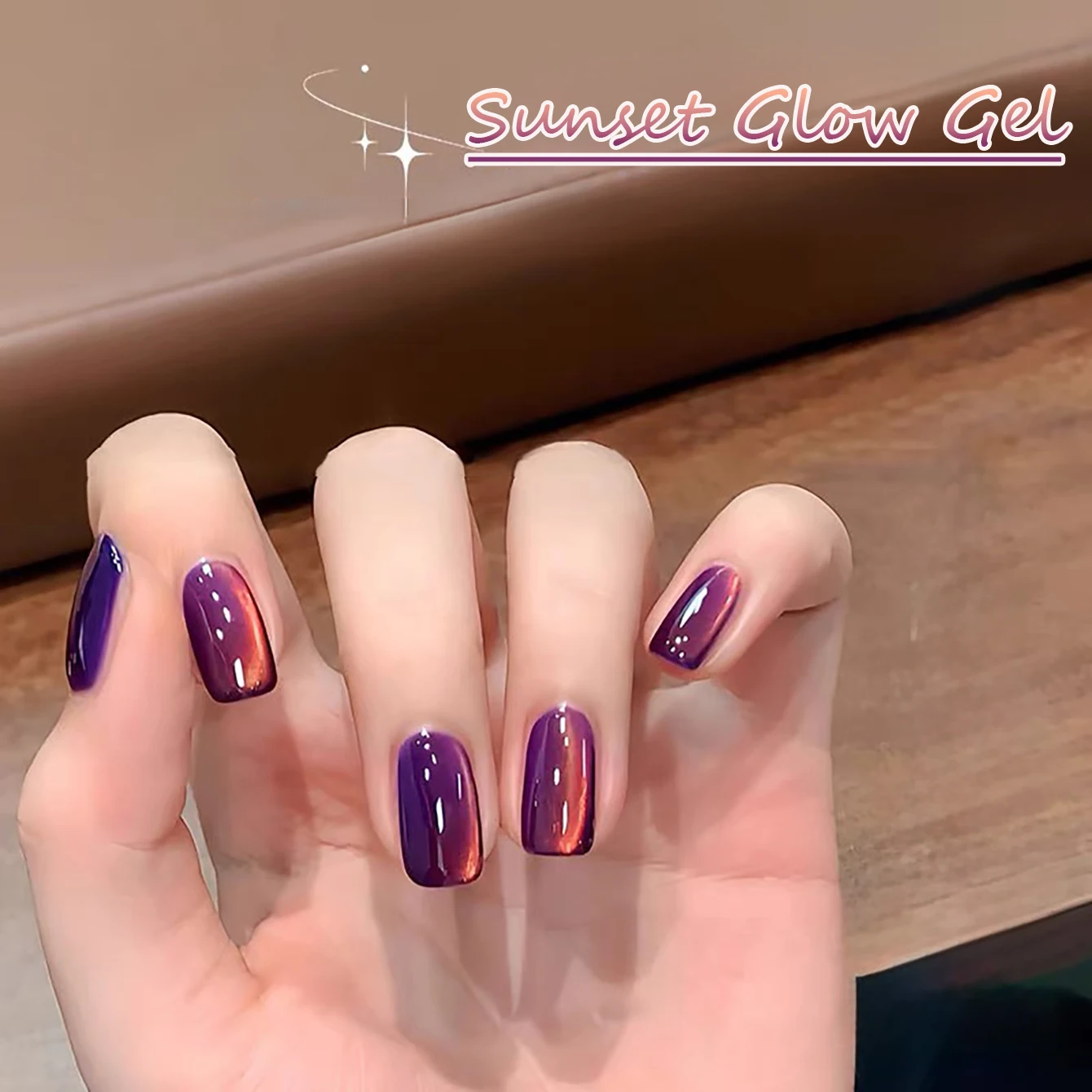 1-12 stücke WS Herbst Winter Nägel Meer Sonnenuntergang Bernstein Blau Gold Licht Kristall Glas Perle Cat Eye Gel nagellack Nagel Salon Hause DIY