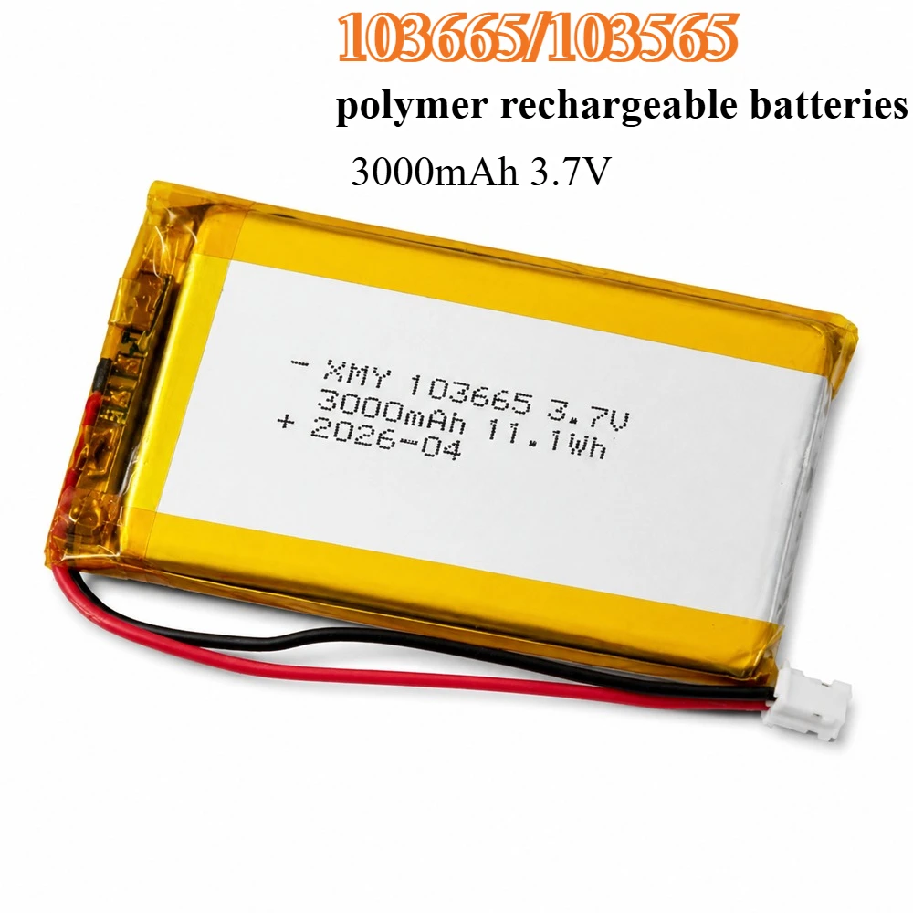 103665/103565 3.7V 3000mAh Akumulator litowo-polimerowy, złącze PH2.0, bateria zamienna, oryginalny power bank — zdjęcie produktu 7