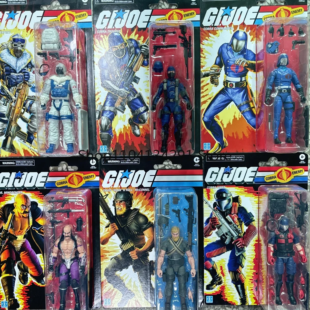 

Joe Classfied Series Ретро Cardback 6 "Пляжная голова Dr Mindbender Cobra Commander Фигурка Модель Игрушка в подарок