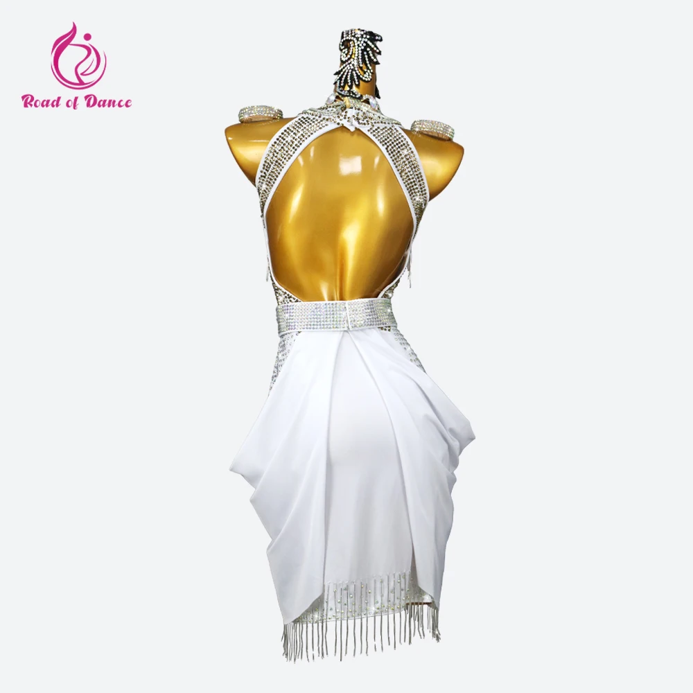 Abiti da festa Abito da ballo latino 2025 Midi Abito da sera da donna Sala da ballo Gonna da ballo sexy Pratica Costumi da ballo da sera per ragazze