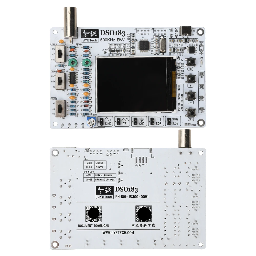 DSO183 DC 5V Digital Oscilloscope DIY Kit, 0–500 kHz Oscilloscope Electronics Soldering Kit, Type-C Connector image 2