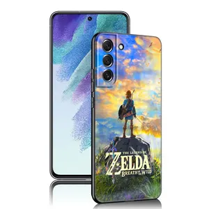 Telefonabdeckung für Z-Zeldas-Spiele für Samsung Galaxy, S23, S21, S20, Fe, S24, S22 Ultra, S10E, S10, S9, S8 Plus, schwarze Silikonabdeckung 6 Hauptverkäufe Zelda Wireless Ladegerät - №1