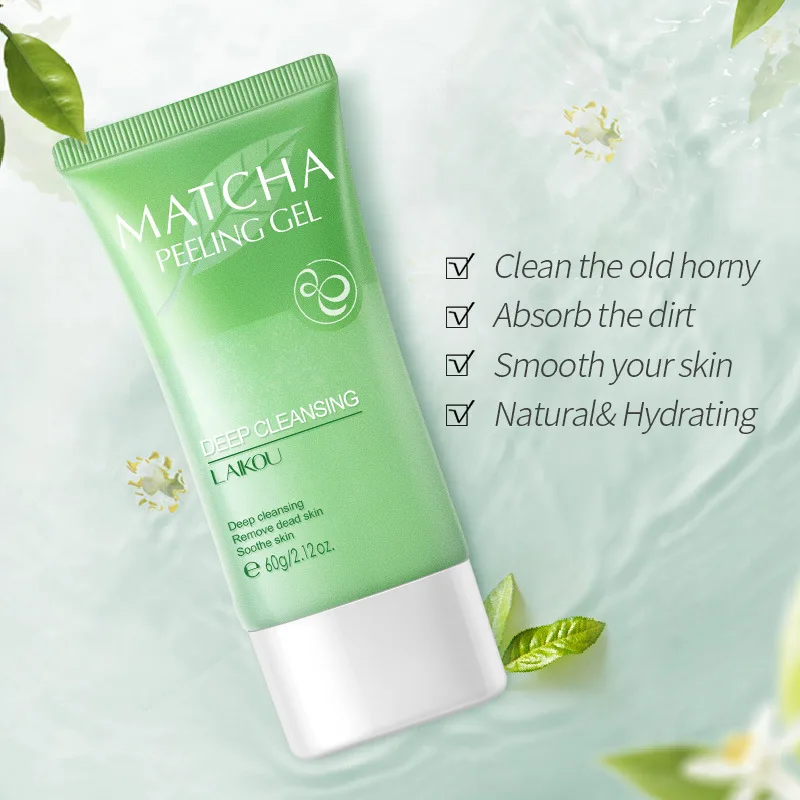 LAIKOU matcha pleťový drhnout gel hluboká úklid perte oloupávací obličej krém cleanser hydratační mazat ovládání pleť péče exfoliator