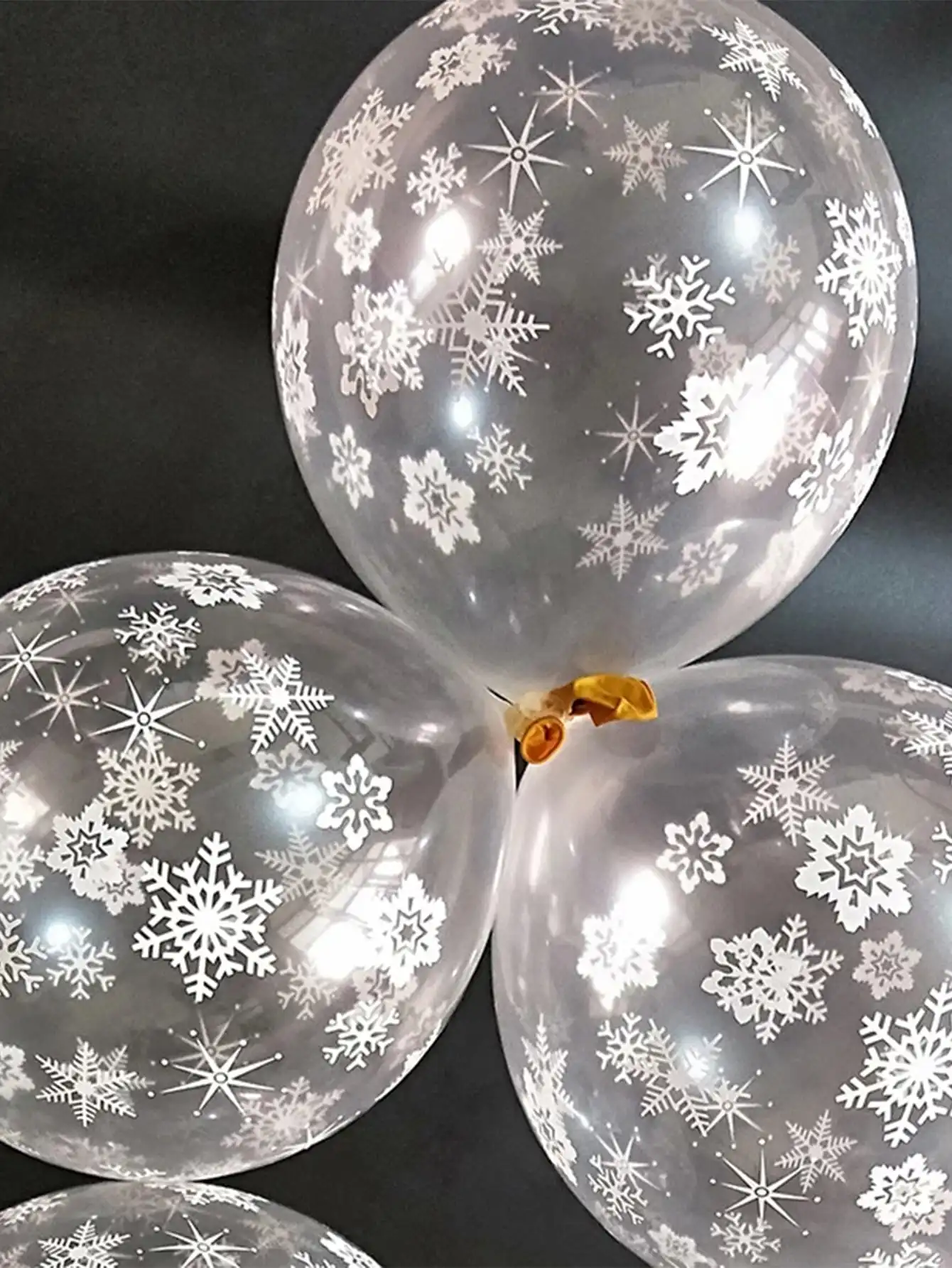 20pcs Winter Wonderland Christmas Day birthday party decoration silver blue and white, Christmas snow balloons