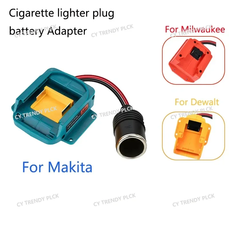 For Makita/Dewalt/Milwaukee 18V Battery Converter18V to 12V Step Down Power Cigarette Lighter Interface Adapter