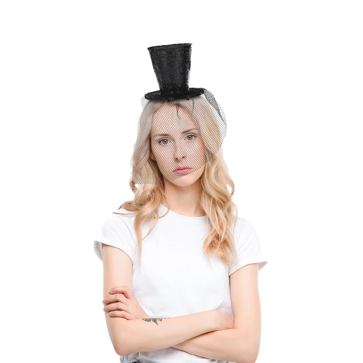 

Модная вуаль, шляпа, обруч для волос, повязка на голову в стиле ретро для свадебной вечеринки, удобный головной убор в британском стиле, повязка на голову с вуалью