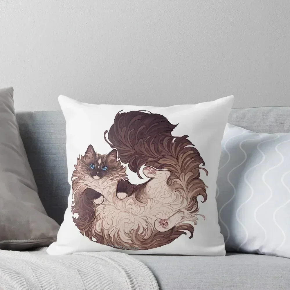 

Ragdoll cat Throw Pillow Pillowcases Bed Cushions New year christmas ornaments 2025 pillow