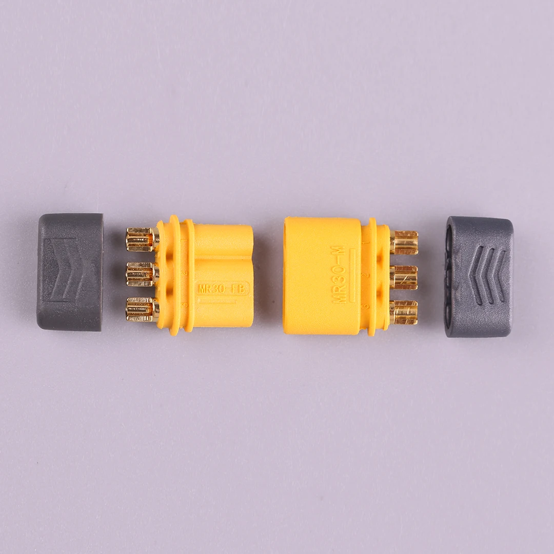 

AMASS MR30 Plug Three Core Version With Protective Sheath Gold-Plated Model Airplane Motor Electric Adjustment Link Plug