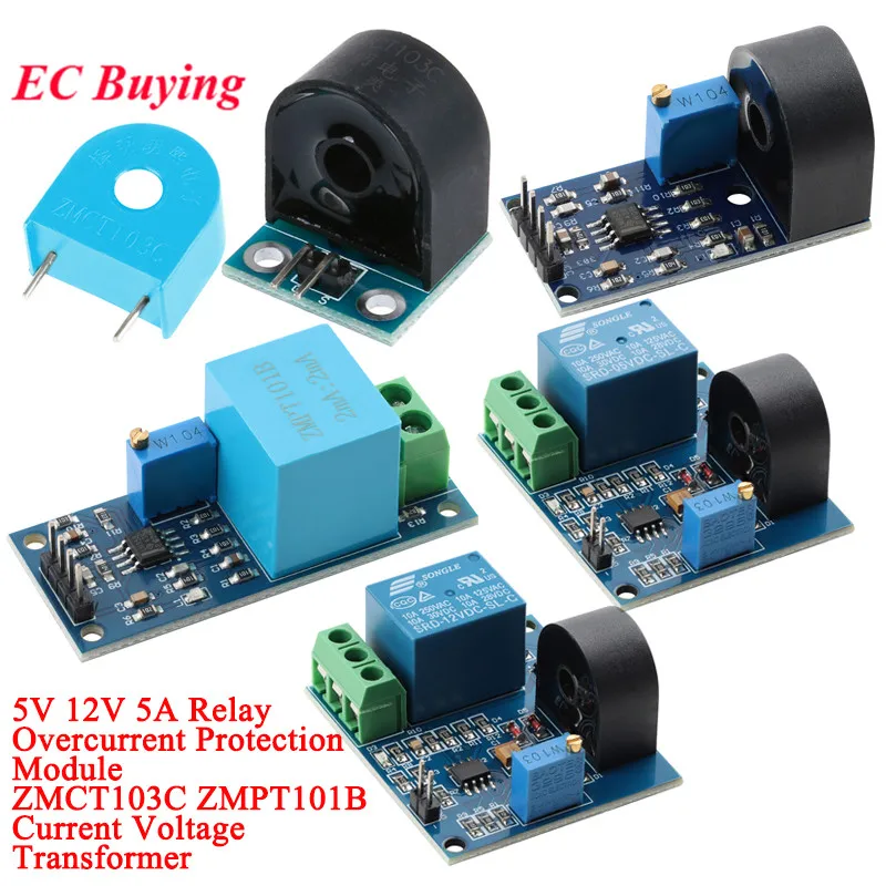AC Current Sensor ZMCT103C High Precision Voltage Transformer Single-Phase 5A/5mA Power Sensor Module Electronic DIY For Arduino