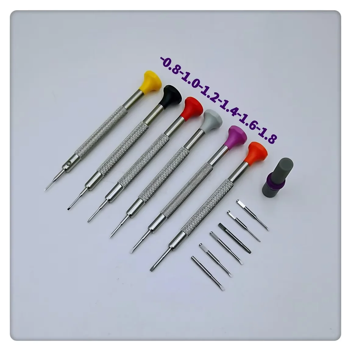 Watch Replace Screwdriver Kit Multifunctional Ergonomic High Carbon Steel Watch Screwdriver Set with Storage Box for Watchmaker