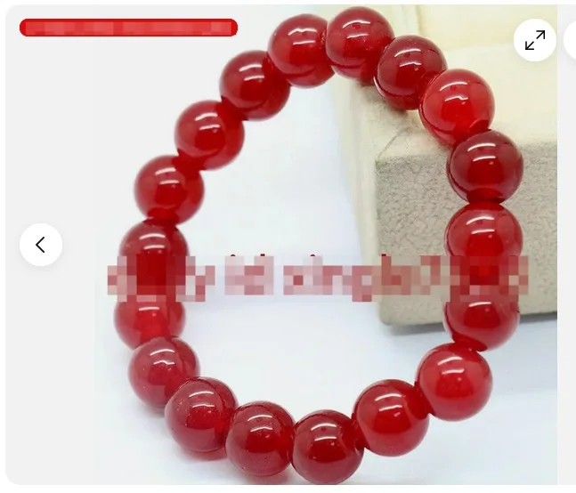 

Natural 12mm Red Jade Gemstone Round Beads Bracelet 7.5''