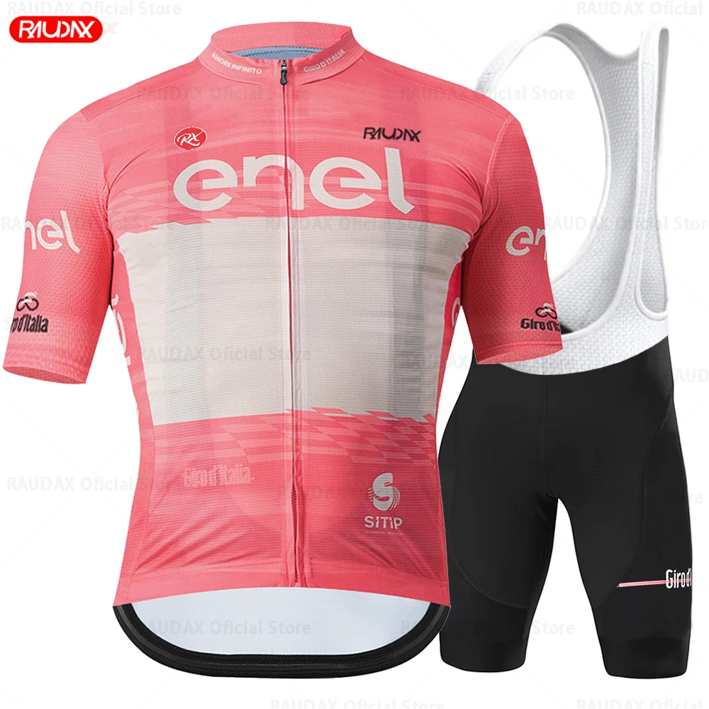 Tour De Giro D\'ITALIA MTB Bike Cycling Jersey Set Short Sleeve Breathable Cycling Clothing Maillot Ropa Ciclismo Uniform Suit