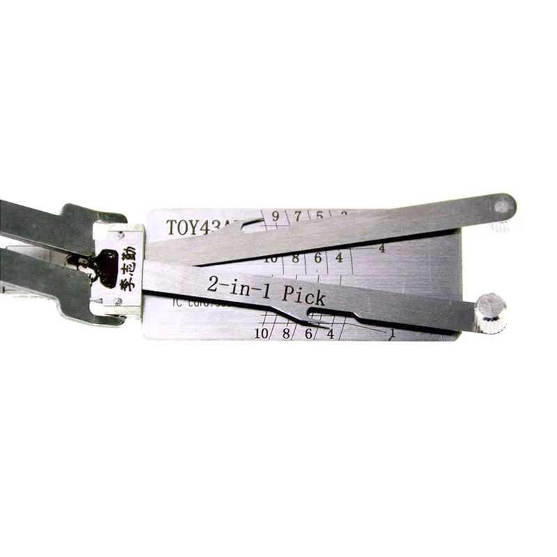 Original Lishi TOY43AT 2 in 1 Lock Pick Decoder Ignition Car Door Opener for Toyota Camry Models Flat Milling view 5