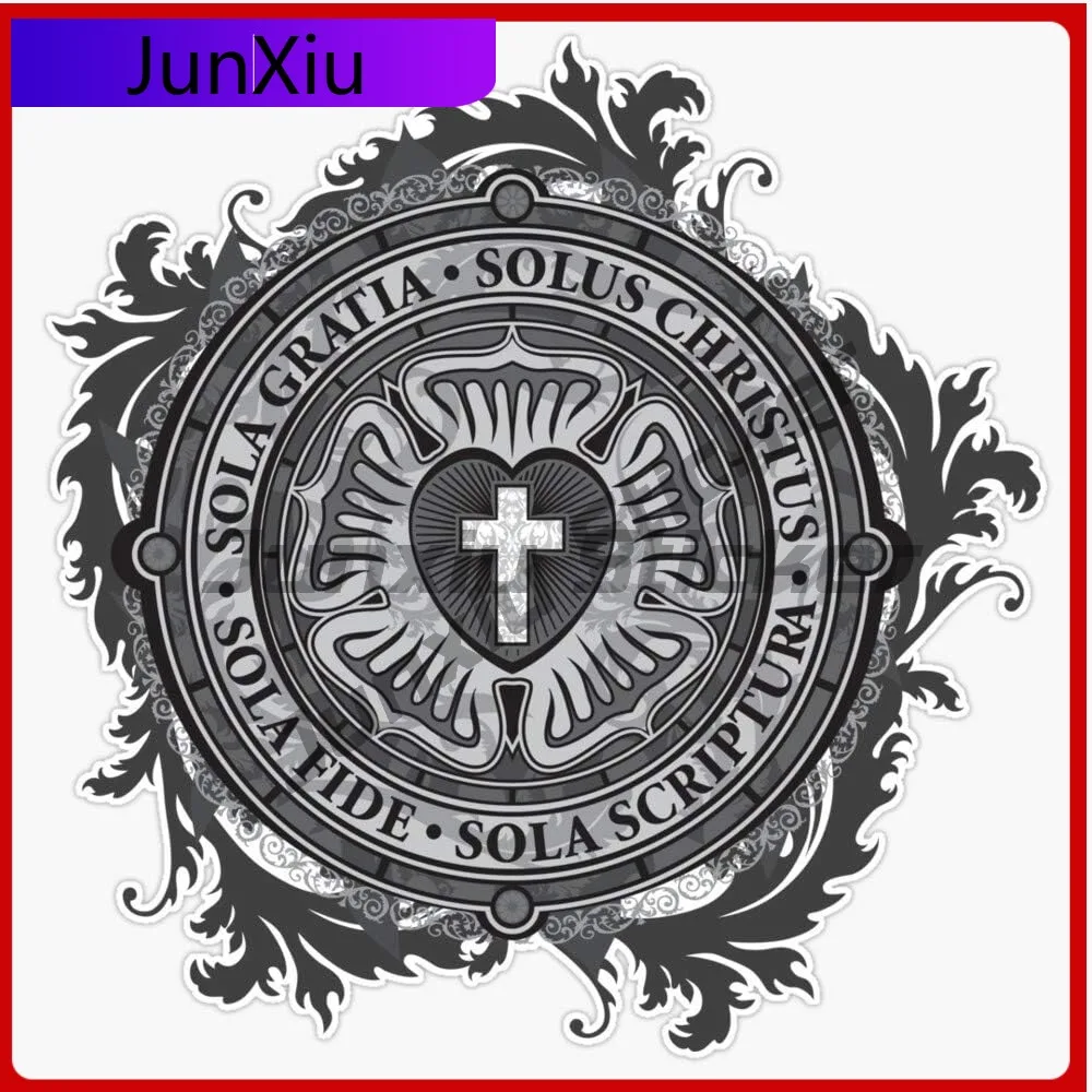 

Luther Rose Christian Luther Seal Vinyl Sticker Waterproof Decal Car Laptop Wall Window Bumper Sticker Funny Wall Stickers Deco