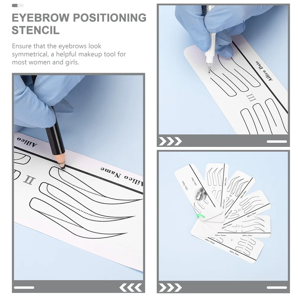 1 Set Guida per stencil Riutilizzabile Modello per modellare le sopracciglia Fai da te Strumento per il disegno delle sopracciglia Strumento per il trucco Stencil per tatuaggi per sopracciglia per le donne