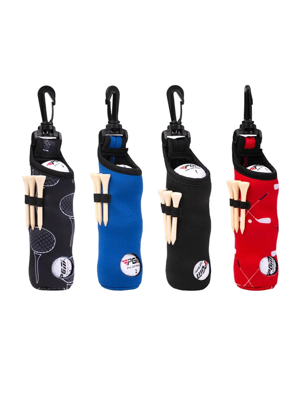 PGM Golf-Balltaschen für Herren und Damen – Hüfttasche mit Golf-Tee-Halter, Ballclip und Tee-Aufbewahrung – Neopren-Beutel zum Tragen von Golfbällen – Detail 7