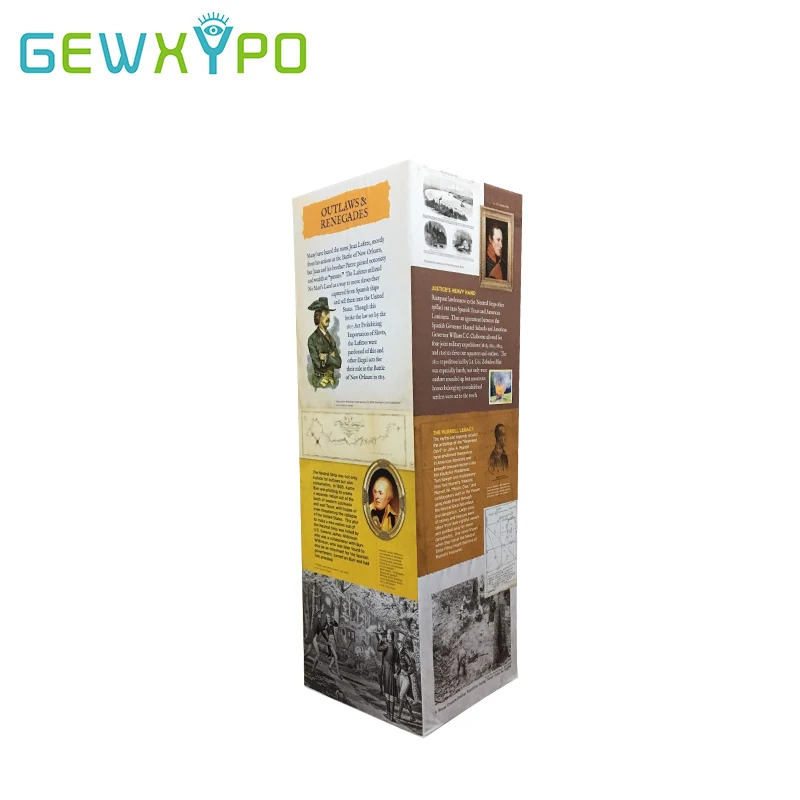80cm Wide Portable Stretch Fabric Banner Pop Up Tower,Cubic Column Display Stand With Dye-Sublimated Graphic Printing(Optional)