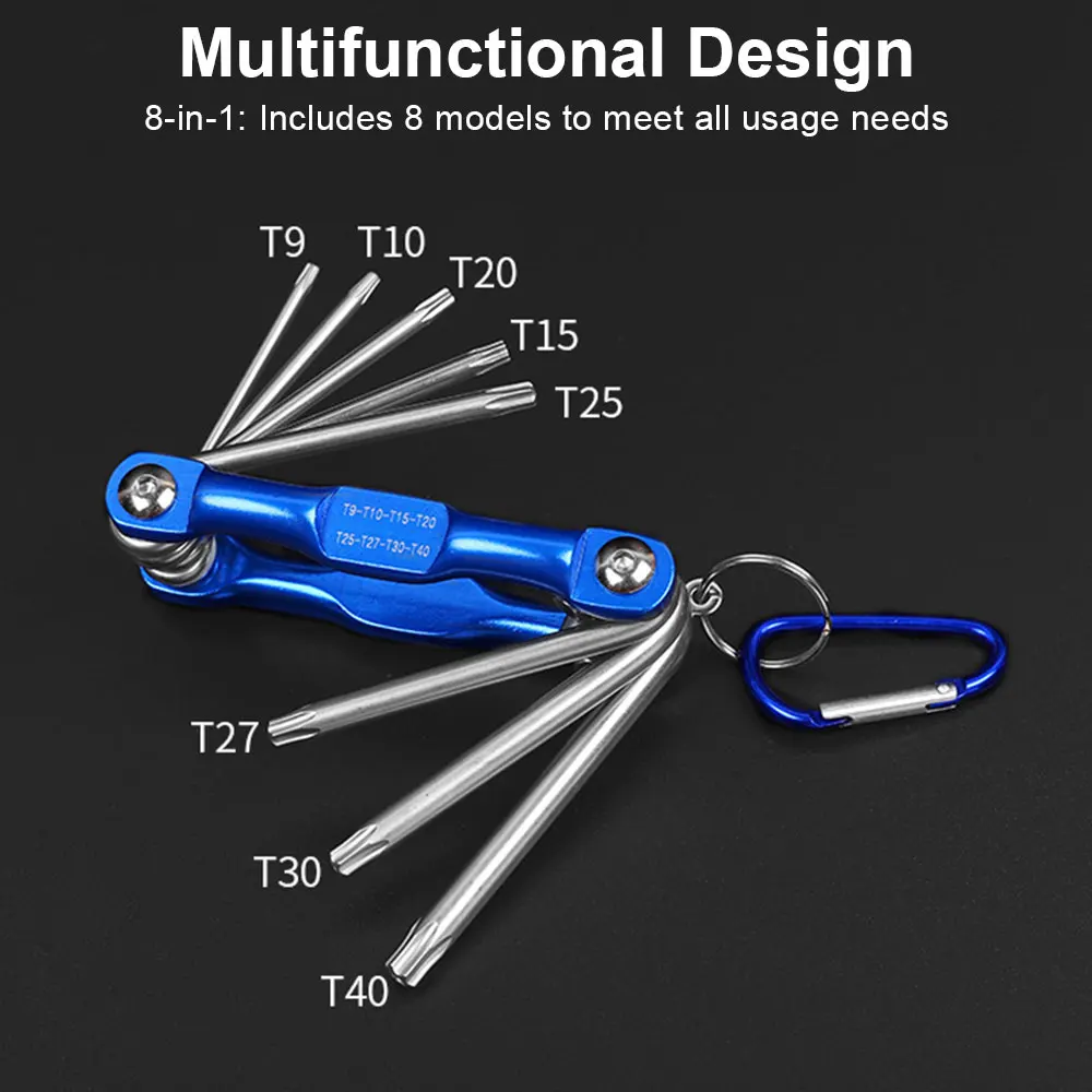 Folding Hex Wrench Metal Metric Allen Wrench Set Hexagonal Screwdriver Hex Key Wrenches Allen Keys Hand Tool Portable Set With