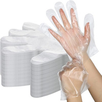 100pcs Super Food Preparation Gloves Plastic Food Safety Gloves Food Handling One Size Suitable For Most Polyester Fibers Not Di