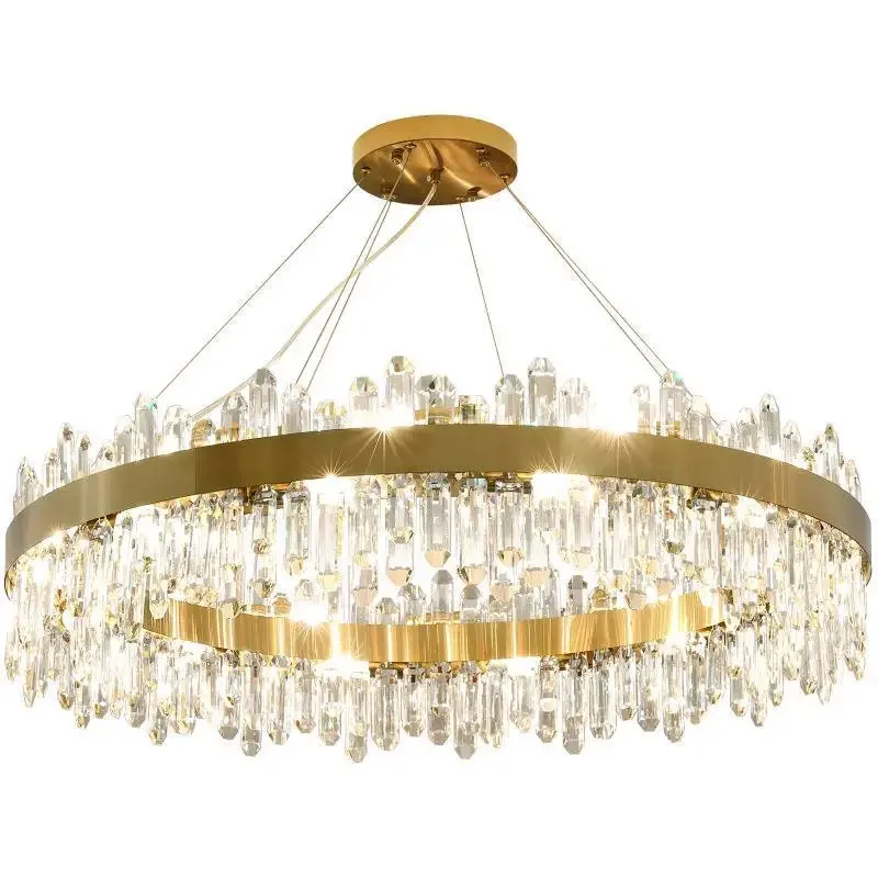 Modern Luxury Living Room Lamp Led Crystal Chandelier Simple Bedroom Dining Light Kitchen Home Decoration Pendant Lights