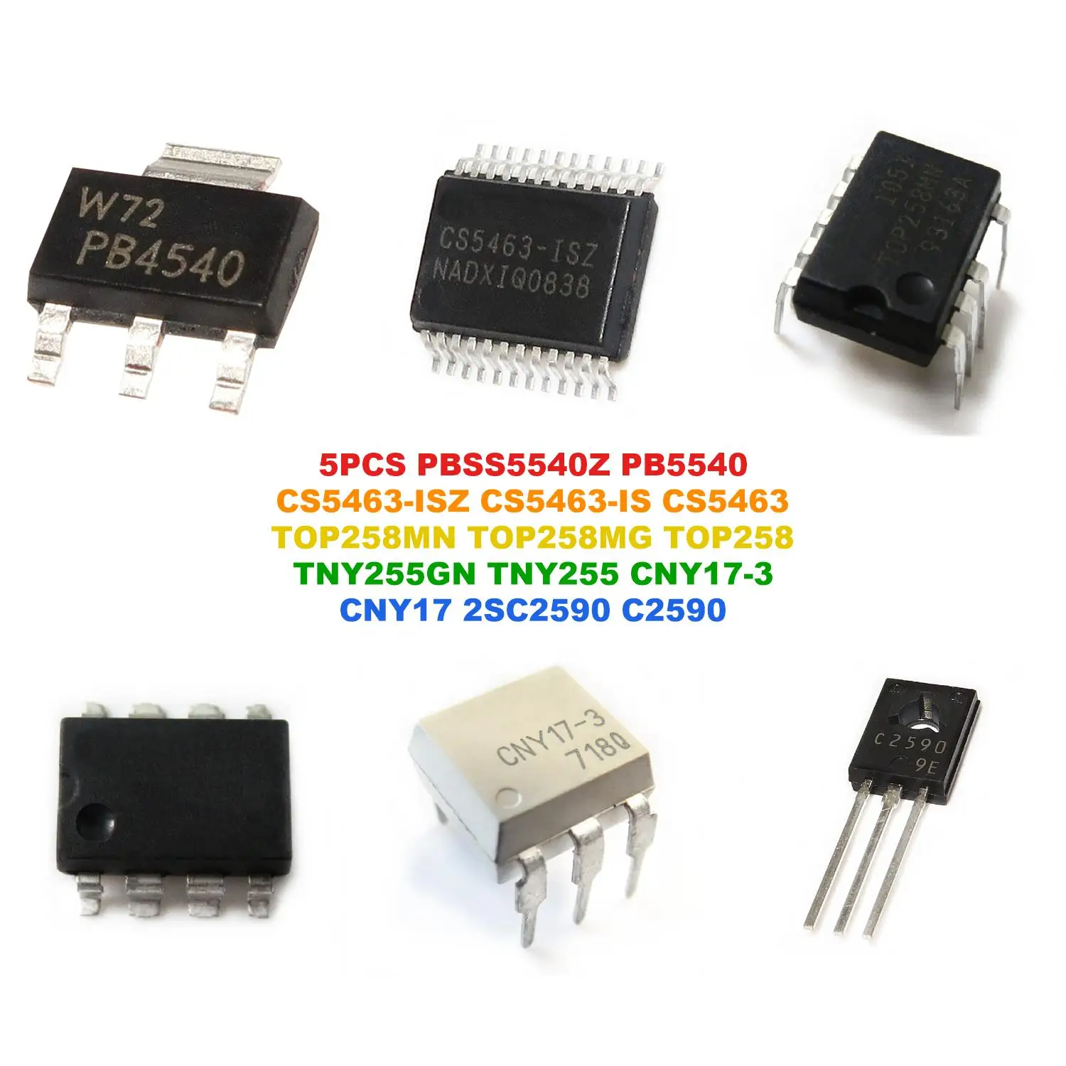 PBSS5540Z PB5540 CS5463-ISZ CS5463-IS CS5463 TOP258MN TOP258MG TOP258 TNY255GN TNY255 CNY17-3 CNY17 2SC2590 C2590