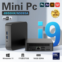 Mini Computer Intel Core I9 8950HK Mini Pc Computer Intel N5095A  WiFi 6 Windows 11 Pro 16GB DDR4 1TB 2TB SSD Pc Gaming Computer