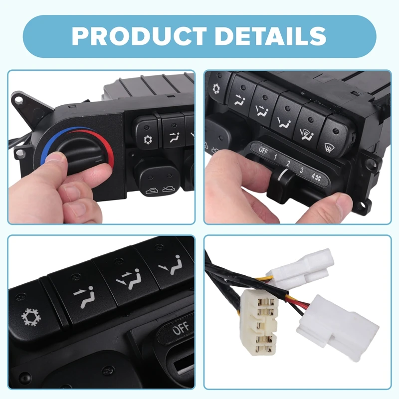 

Multi-Purpose Upgraded Car Front Air Conditioning Control Panel AC Switch for Refine