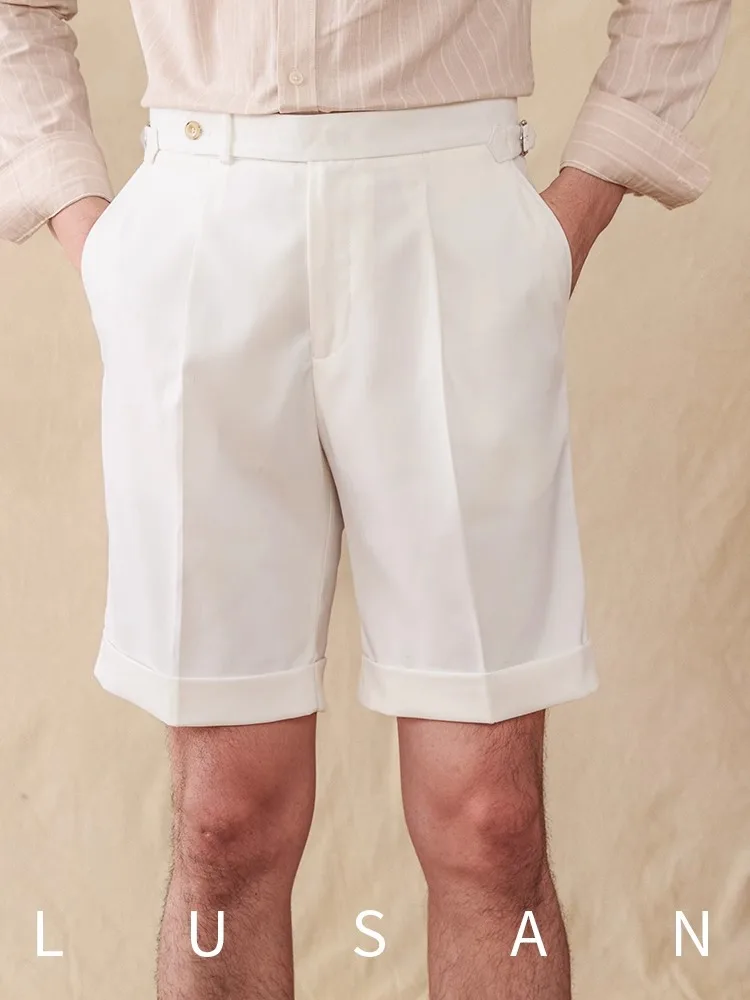 

Мужские шорты с высокой талией Неаполь | Летние брюки из смеси льна | Slim Fit в стиле ретро | Дышащая повседневная одежда для пригородных поездок