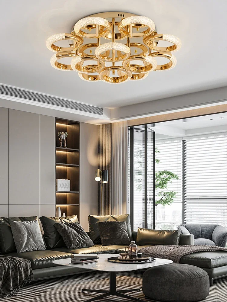

Современная люстра-кольцо с LED-подсветкой, акриловая, для гостиной, спальни, домашнего декора, светильник для освещения интерьера