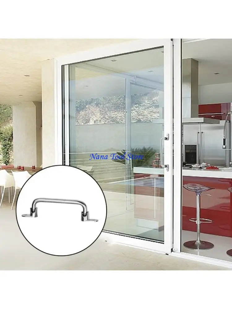 31GJ Stainless Steel 90 Degrees Folding Door Pull Electric Cabinet Chassis Movable Handle Household Exterior Handle Hardware