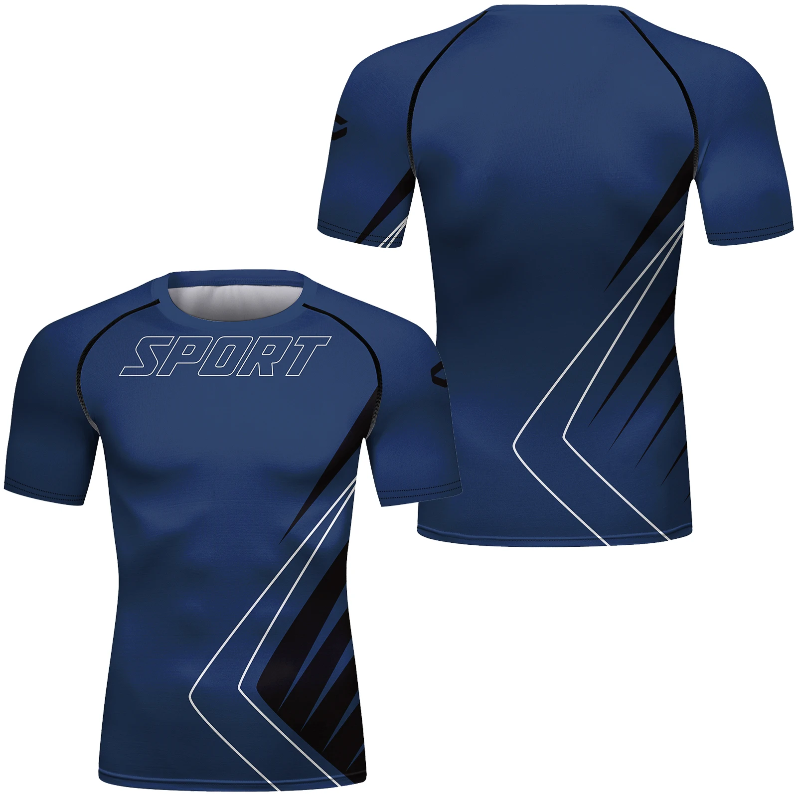 Short Sleeve Mens Rashguard MMA T-shirt Quick-dry Underwear Compression Shirts Rush Guard for Workout Sports Gym Fitness Surfing image 6