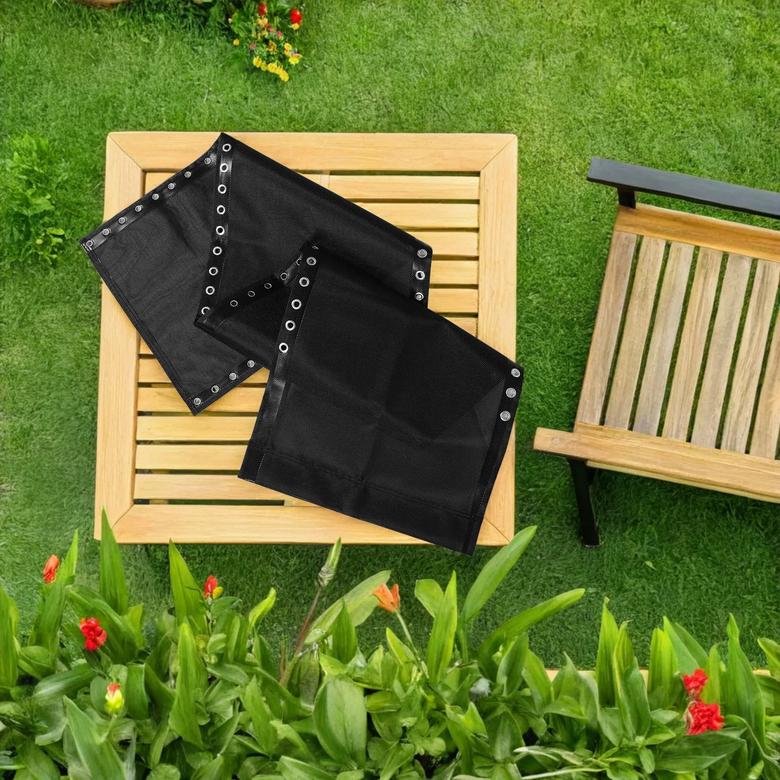 1Set Lounge Chair Replacement Fabric Heavy-Duty Nylon Rope Breathable Mesh Sling Repair Cloth Outdoor Patio Recliner Replacement