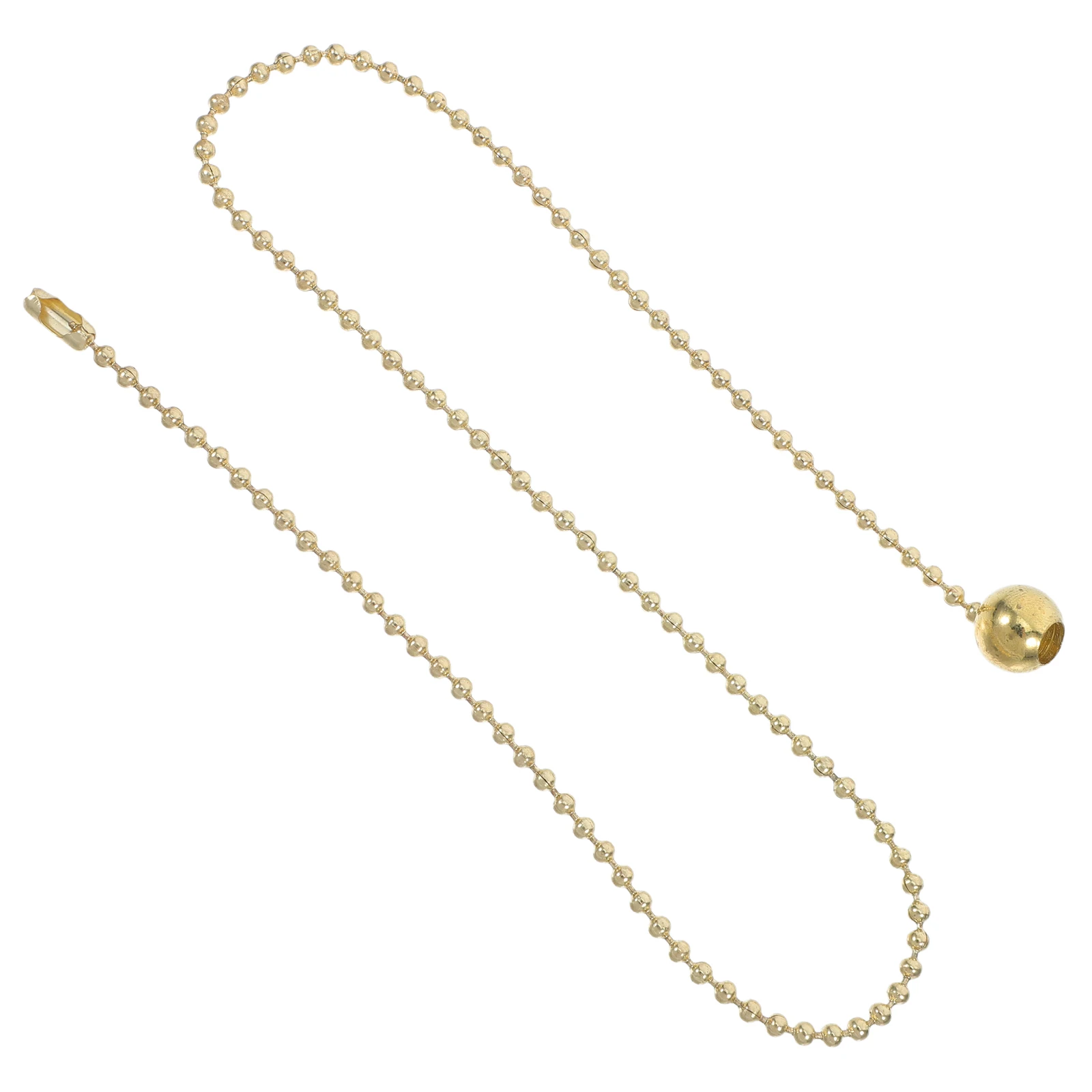 Round Ball Pull Cord Switch Pendant Decorative Chain for Ceiling Light Bathroom Fan Golden Weight Sturdy Materials Versatile Use